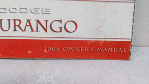 2006 Dodge Durango Owners Manual Book Guide OEM Used Auto Parts - Oemusedautoparts1.com