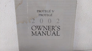 2002 Mazda Protege5 Owners Manual Book Guide OEM Used Auto Parts - Oemusedautoparts1.com