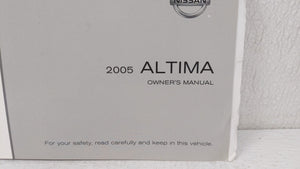 2005 Nissan Altima Owners Manual Book Guide OEM Used Auto Parts - Oemusedautoparts1.com