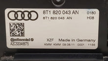 2009-2012 Audi A4 Quattro Climate Control Module Temperature AC/Heater Replacement P/N:8T1 820 043 AL 8T1 820 043 AQ Fits OEM Used Auto Parts - Oemusedautoparts1.com