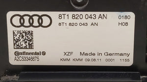 2009-2012 Audi A4 Quattro Climate Control Module Temperature AC/Heater Replacement P/N:8T1 820 043 AL 8T1 820 043 AQ Fits OEM Used Auto Parts - Oemusedautoparts1.com