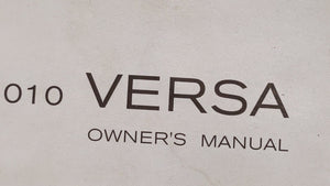 2010 Nissan Versa Owners Manual Book Guide OEM Used Auto Parts - Oemusedautoparts1.com