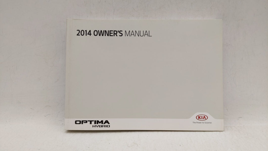 2014 Kia Optima Owners Manual Book Guide OEM Used Auto Parts - Oemusedautoparts1.com