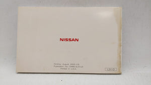 2006 Nissan Altima Owners Manual Book Guide OEM Used Auto Parts - Oemusedautoparts1.com