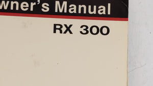 2000 Lexus Rx300 Owners Manual Book Guide OEM Used Auto Parts - Oemusedautoparts1.com