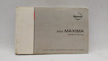 2004 Nissan Maxima Owners Manual Book Guide OEM Used Auto Parts - Oemusedautoparts1.com