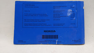 2010 Honda Civic Owners Manual Book Guide OEM Used Auto Parts - Oemusedautoparts1.com