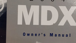 2004 Acura Mdx Owners Manual Book Guide P/N:00X31-S3V-6301 OEM Used Auto Parts - Oemusedautoparts1.com