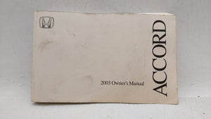 2003 Honda Accord Owners Manual Book Guide OEM Used Auto Parts - Oemusedautoparts1.com