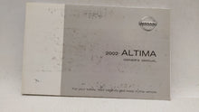 2002 Nissan Altima Owners Manual Book Guide OEM Used Auto Parts - Oemusedautoparts1.com