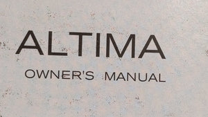 2002 Nissan Altima Owners Manual Book Guide OEM Used Auto Parts - Oemusedautoparts1.com