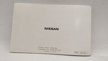 2002 Nissan Altima Owners Manual Book Guide OEM Used Auto Parts - Oemusedautoparts1.com