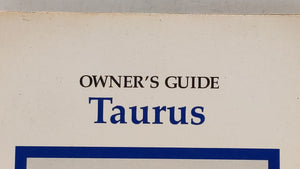 2000 Ford Taurus Owners Manual Book Guide OEM Used Auto Parts - Oemusedautoparts1.com