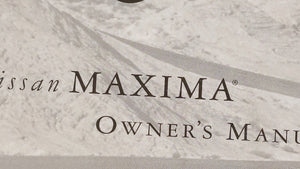 2000 Nissan Maxima Owners Manual Book Guide OEM Used Auto Parts - Oemusedautoparts1.com