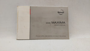 2005 Nissan Maxima Owners Manual Book Guide OEM Used Auto Parts - Oemusedautoparts1.com