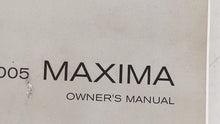 2005 Nissan Maxima Owners Manual Book Guide OEM Used Auto Parts - Oemusedautoparts1.com