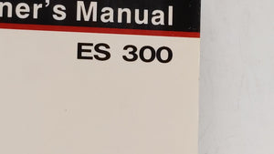 2002 Lexus Es300 Owners Manual Book Guide P/N:01999-33555 OEM Used Auto Parts - Oemusedautoparts1.com