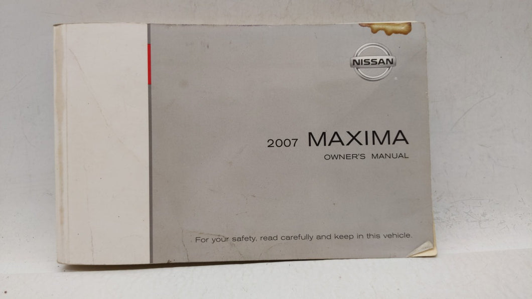 2007 Nissan Maxima Owners Manual Book Guide OEM Used Auto Parts - Oemusedautoparts1.com