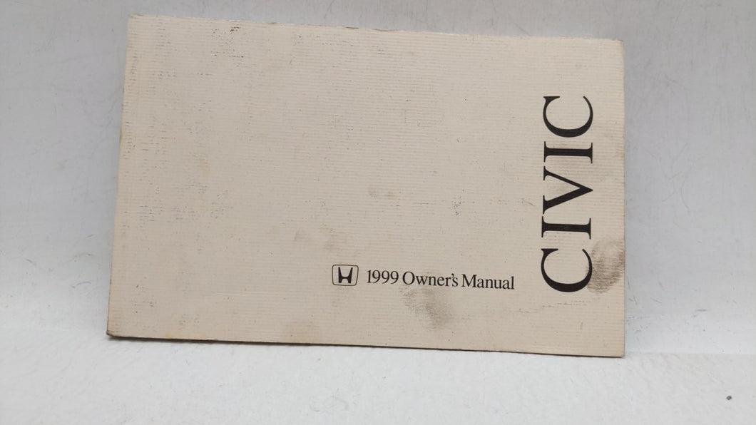 1999 Honda Civic Owners Manual Book Guide OEM Used Auto Parts - Oemusedautoparts1.com