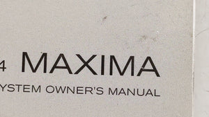 2004 Nissan Maxima Owners Manual Book Guide OEM Used Auto Parts - Oemusedautoparts1.com