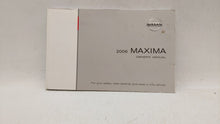 2006 Nissan Maxima Owners Manual Book Guide OEM Used Auto Parts - Oemusedautoparts1.com