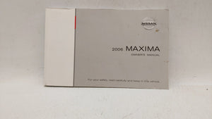 2006 Nissan Maxima Owners Manual Book Guide OEM Used Auto Parts - Oemusedautoparts1.com