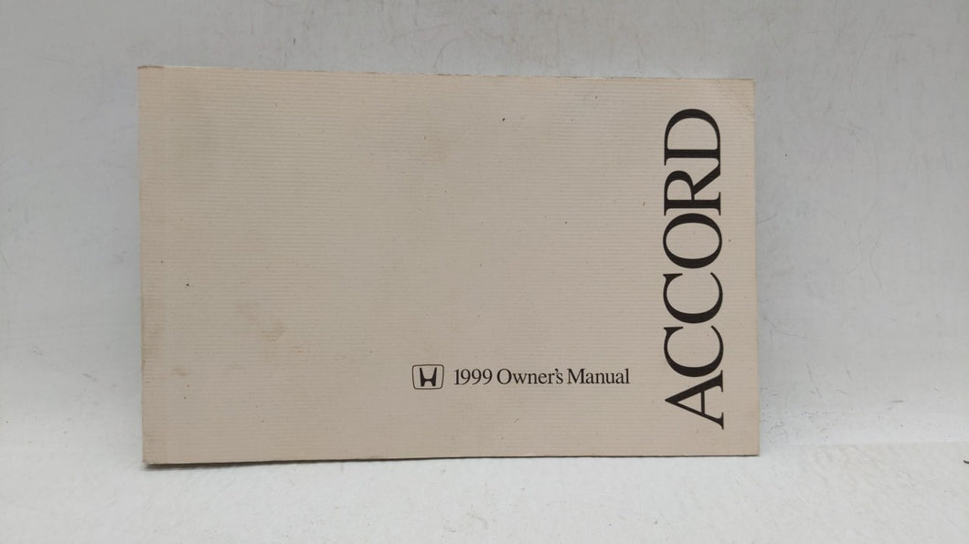 1999 Honda Accord Owners Manual Book Guide OEM Used Auto Parts - Oemusedautoparts1.com