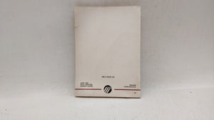 1999 Mercury Tracer Owners Manual Book Guide P/N:XM1J-19A321-AA OEM Used Auto Parts - Oemusedautoparts1.com