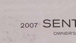 2007 Nissan Sentra Owners Manual Book Guide P/N:OM7E-OB1U6O OEM Used Auto Parts - Oemusedautoparts1.com