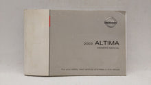 2003 Nissan Altima Owners Manual Book Guide OEM Used Auto Parts - Oemusedautoparts1.com