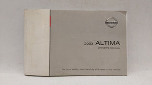 2003 Nissan Altima Owners Manual Book Guide OEM Used Auto Parts - Oemusedautoparts1.com