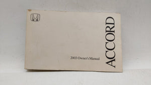 2003 Honda Accord Owners Manual Book Guide OEM Used Auto Parts - Oemusedautoparts1.com