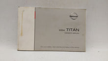 2004 Nissan Titan Owners Manual Book Guide OEM Used Auto Parts - Oemusedautoparts1.com