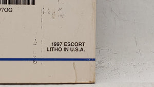 1997 Ford Escort Owners Manual Book Guide OEM Used Auto Parts - Oemusedautoparts1.com