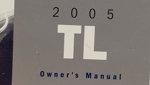 2005 Acura Tl Owners Manual Book Guide OEM Used Auto Parts - Oemusedautoparts1.com