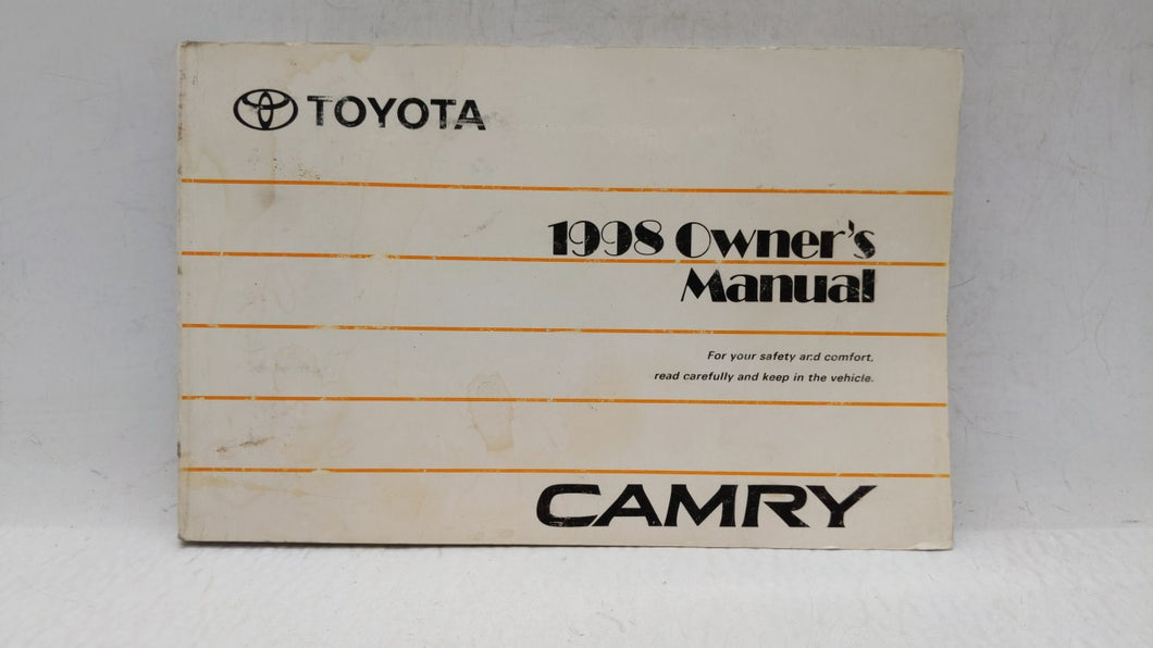 1998 Toyota Camry Owners Manual Book Guide P/N:01999-33473 OEM Used Auto Parts - Oemusedautoparts1.com