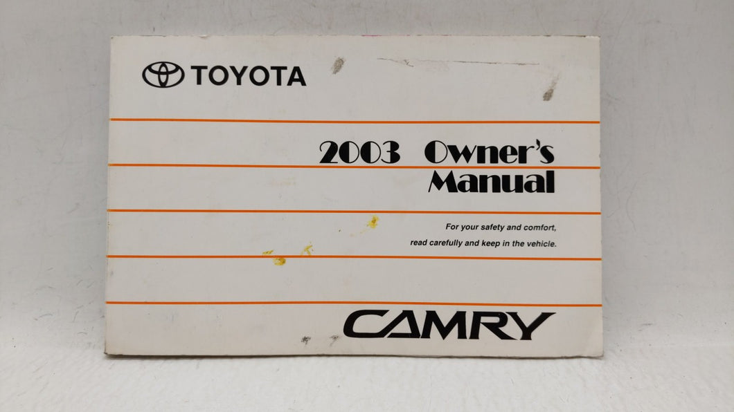 2003 Toyota Camry Owners Manual Book Guide OEM Used Auto Parts - Oemusedautoparts1.com