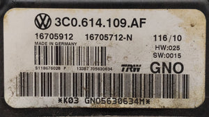 2009-2010 Volkswagen Passat ABS Pump Control Module Replacement P/N:3C0614109T 3C0.614.109.T Fits 2009 2010 OEM Used Auto Parts - Oemusedautoparts1.com