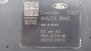 2016-2019 Ford Explorer ABS Pump Control Module Replacement P/N:FB53-2C405-AE HB53-2C405-AB Fits 2016 2017 2018 2019 OEM Used Auto Parts - Oemusedautoparts1.com