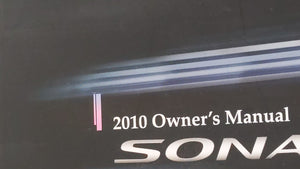 2010 Hyundai Sonata Owners Manual Book Guide OEM Used Auto Parts