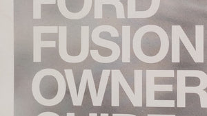 2007 Ford Fusion Owners Manual Book Guide OEM Used Auto Parts