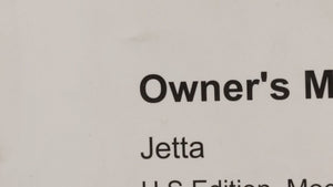 2014 Volkswagen Jetta Owners Manual Book Guide OEM Used Auto Parts