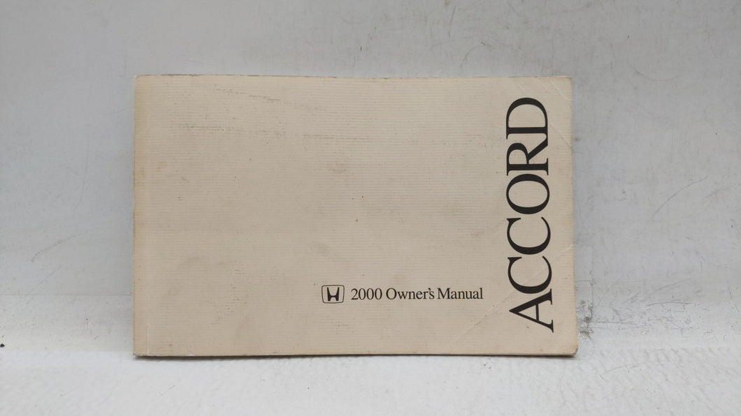 2000 Honda Accord Owners Manual Book Guide OEM Used Auto Parts