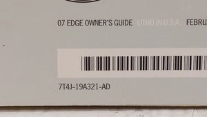 2007 Ford Edge Owners Manual Book Guide OEM Used Auto Parts