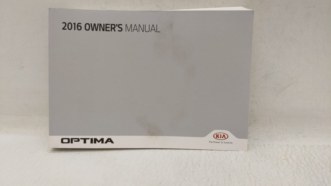 2016 Kia Optima Owners Manual Book Guide OEM Used Auto Parts