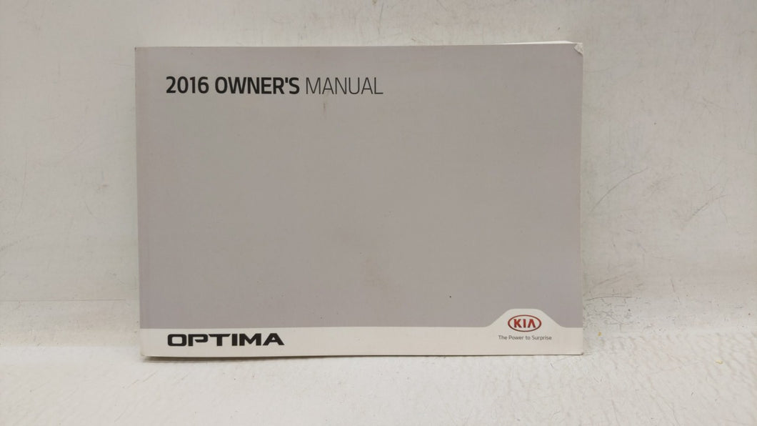 2016 Kia Optima Owners Manual Book Guide OEM Used Auto Parts