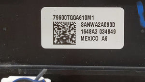 2016-2018 Honda Civic Climate Control Module Temperature AC/Heater Replacement P/N:79600TGGA610M1 79600-TBA-C410-M1 Fits OEM Used Auto Parts - Oemusedautoparts1.com