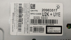 2011-2012 Buick Lacrosse Radio AM FM Cd Player Receiver Replacement P/N:20983517 20907419 Fits 2010 2011 2012 OEM Used Auto Parts - Oemusedautoparts1.com