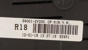 2012-2015 Hyundai Veloster Instrument Cluster Speedometer Gauges P/N:94011-2V330PD5 94001-2V330 Fits 2012 2013 2014 2015 OEM Used Auto Parts - Oemusedautoparts1.com