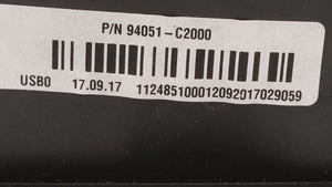 2018 Hyundai Sonata Instrument Cluster Speedometer Gauges P/N:94051-C2000 Fits OEM Used Auto Parts - Oemusedautoparts1.com